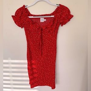 Princess Polly red floral mini dress
